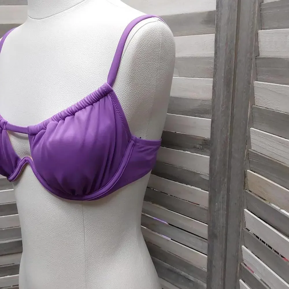 Women's Tunneled Neckline Underwire Bikini Top | Shade & Shore | 36C